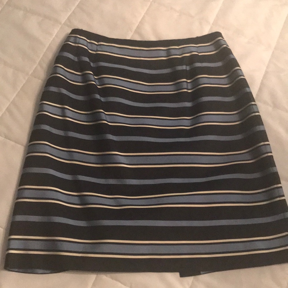 Talbots striped silk skirt